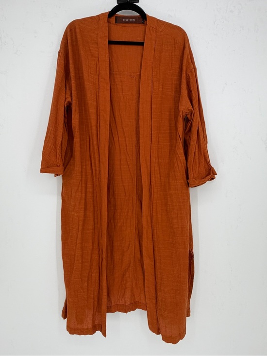 code x mode Tops - Bohemian Burnt Orange Peasant Kimono